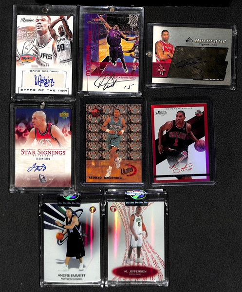 Lot Of 8 Basketball Autograph/Relic/Parallel Cards w. David Robinson
