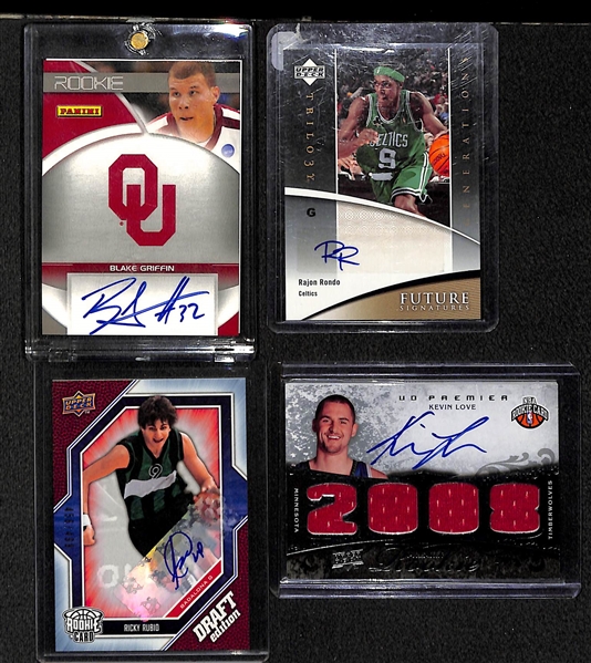 Lot Of 4 Basketball Autograph Rookie Cards w. Blake Griffin