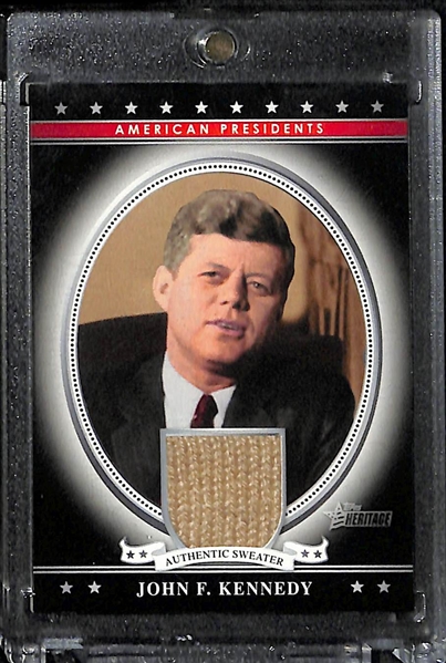 Lot Of 7 Non-Sports Relic & Autograph Cards w. JFK Sweater