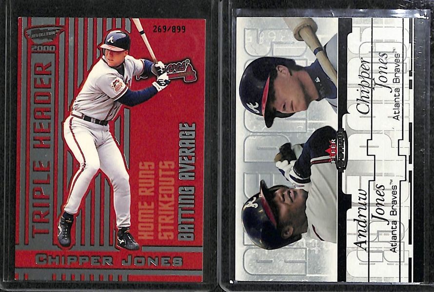 Lot of 58 Chipper Jones Numbered & Insert Cards