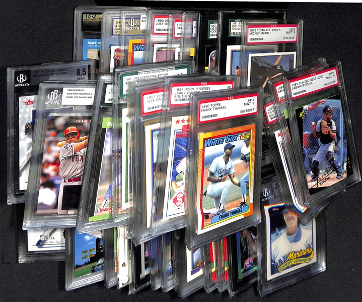 Lot Of 42 Baseball Graded Cards w. Mantle TCMA