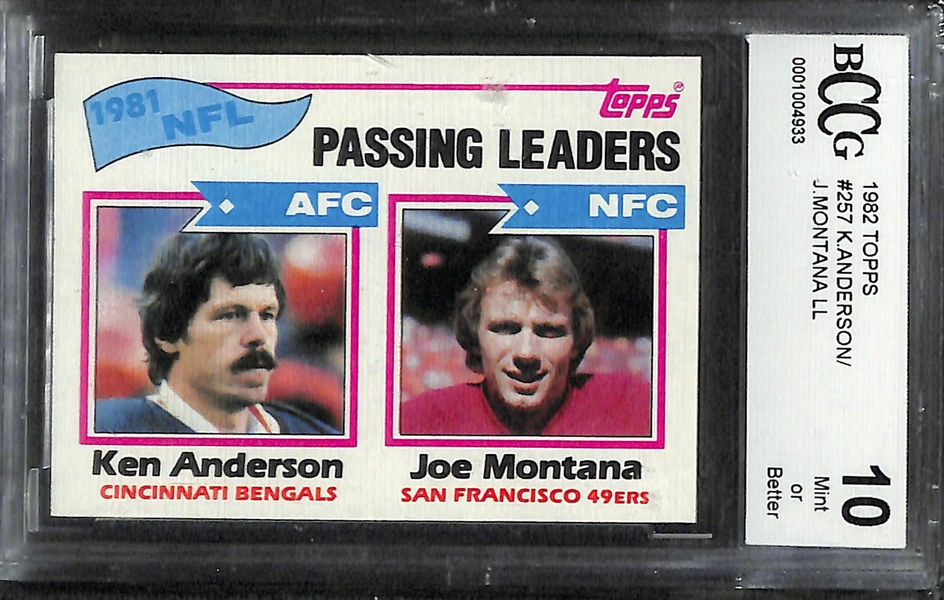 Lot Of 55 Football Graded Cards w. Joe Montana