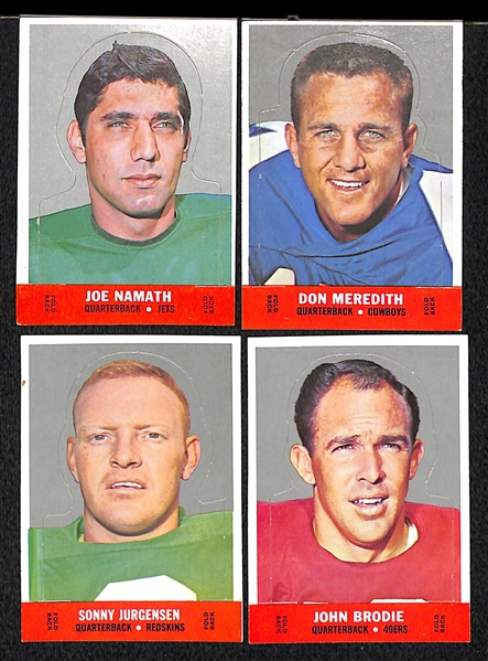 1968 Topps Football Stand-Up Card Set w. Namath