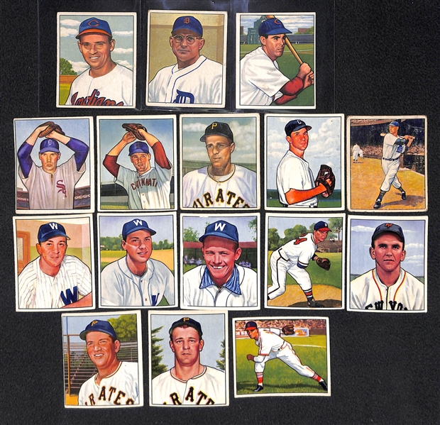Lot of 60 Different 1950 Bowman Baseball Cards
