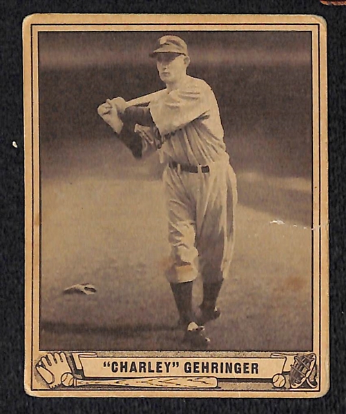 Lot of 13 Different 1940 Play Ball Cards w. Charlie Gehringer