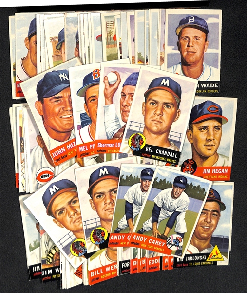 Lot of 150 Assorted 1953 Topps Cards w. Johnny Mize