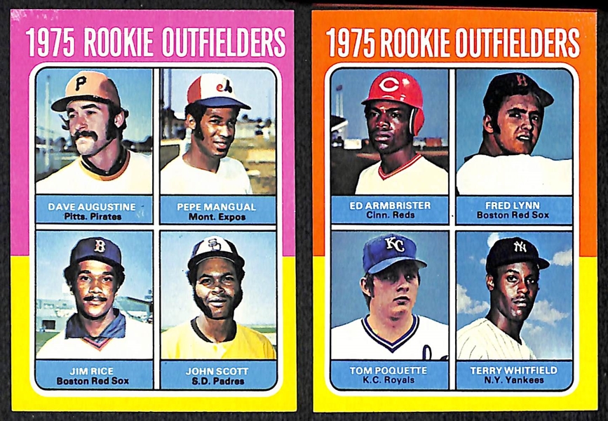 Lot of 115 - 1975 Topps Mini Baseball Cards w. Jim Rice & Fred Lynn Rookie Cards