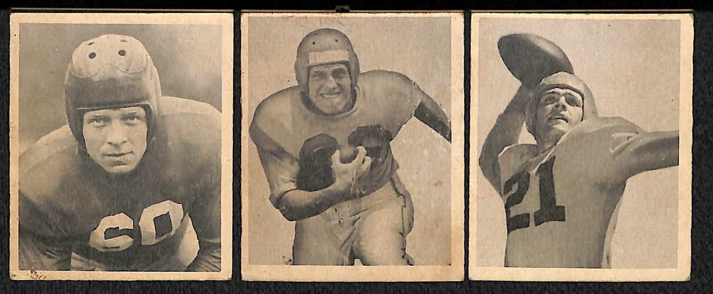 Lot of 14 Vintage Football Cards (Primarily Bowman, 1 - Leaf) from  1948-1952 w. Elroy Hirsch