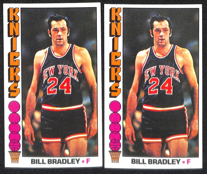 Lot of 100+ Assorted 1976-77 Topps Basketball Cards Loaded with Super Stars in EX+ to Near Mint Condition