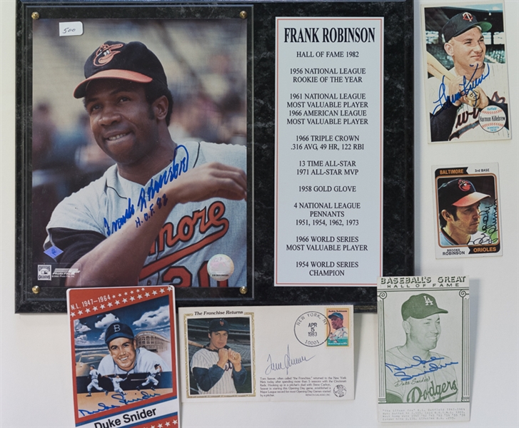 Baseball Stars Autographed Memorabilia Lot w. Killebrew