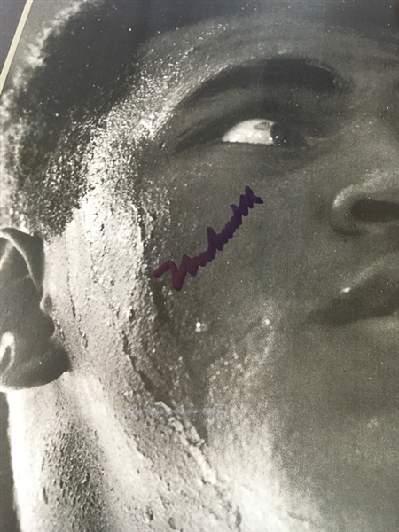 Muhammad Ali Signed Magazine Cutout Display - PSA