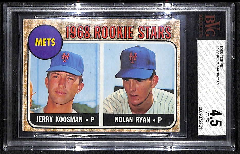 1968 Topps #177 Nolan Ryan Rookie Card - BVG 4.5