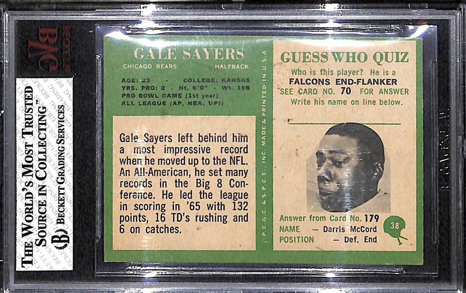 1966 Philadelphia #38 Gale Sayers Rookie Card - BVG 5