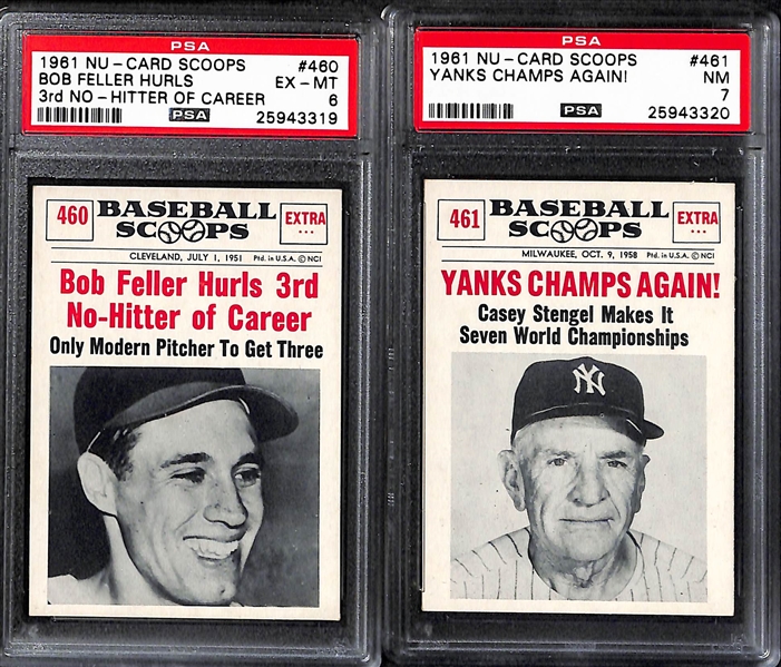 Lot of 16 1961 Nu-Card Scoops - All PSA Graded 5, 6, & 7