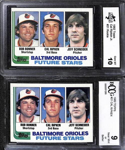 Lot of 9 Graded Rookie Cards From the Early 1980s w. Henderson