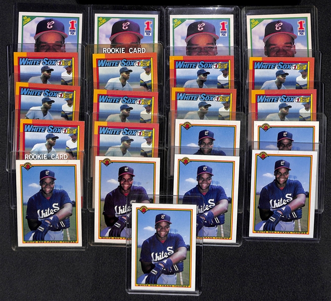 Lot of 21 - 1990 Frank Thomas Rookie Cards