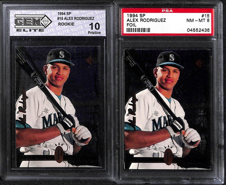 Lot of 30 Alex Rodriguez Graded & Ungraded Cards from 1993 & 1994