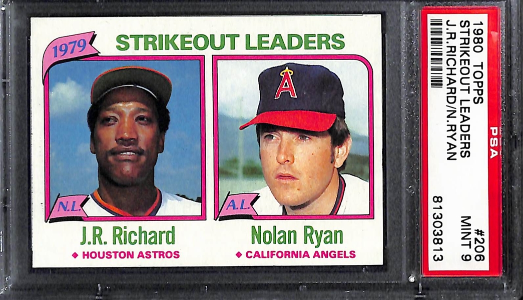 Lot of 90 - 1980 Topps Graded Baseball Cards - All PSA 9s!