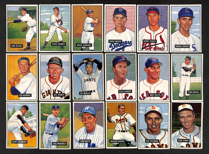 1951 Bowman Baseball Partial Set - 142 Different Cards