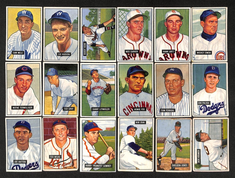 1951 Bowman Baseball Partial Set - 142 Different Cards