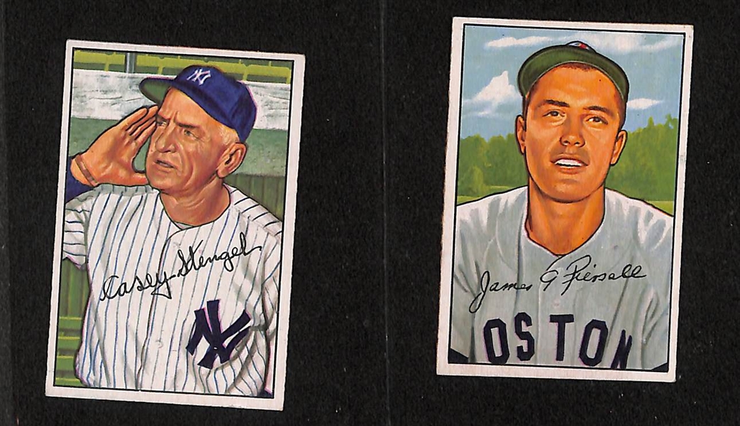 1952 Bowman Baseball Partial Set - 217 Different Cards w. Spahn