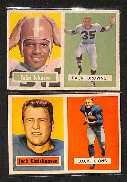 Lot of 49 Different 1957 Topps Football Cards w. John Henry Johnson