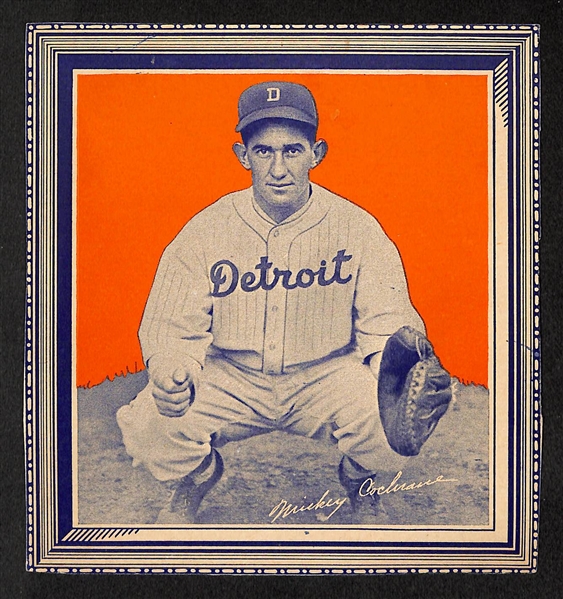  1935 Mickey Cochrane Cut Out Cabinet Photo From Wheaties Box
