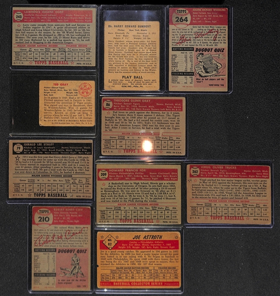 Lot of 10 Baseball Cards from 1940-1953 w. Larry Doby