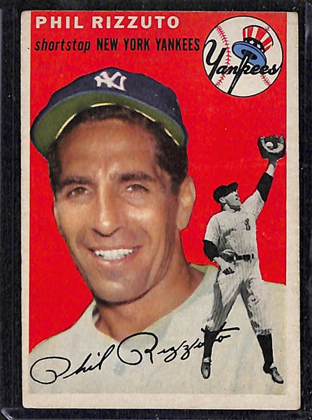 Lot of 18 1954 Topps Baseball Cards w. Phil Rizzuto