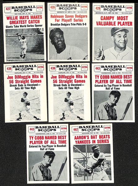 Lot of 40 1961 Nu-Card Baseball Scoops w. Willie Mays