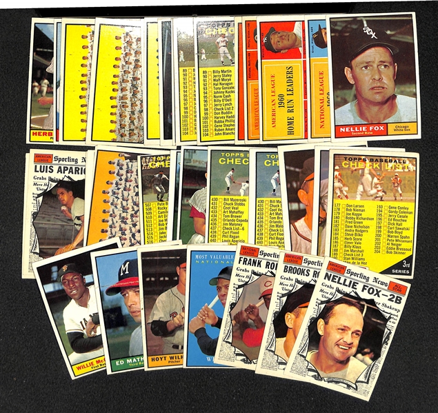 Lot of 37 1961 Topps Baseball Cards w. Willie McCovey