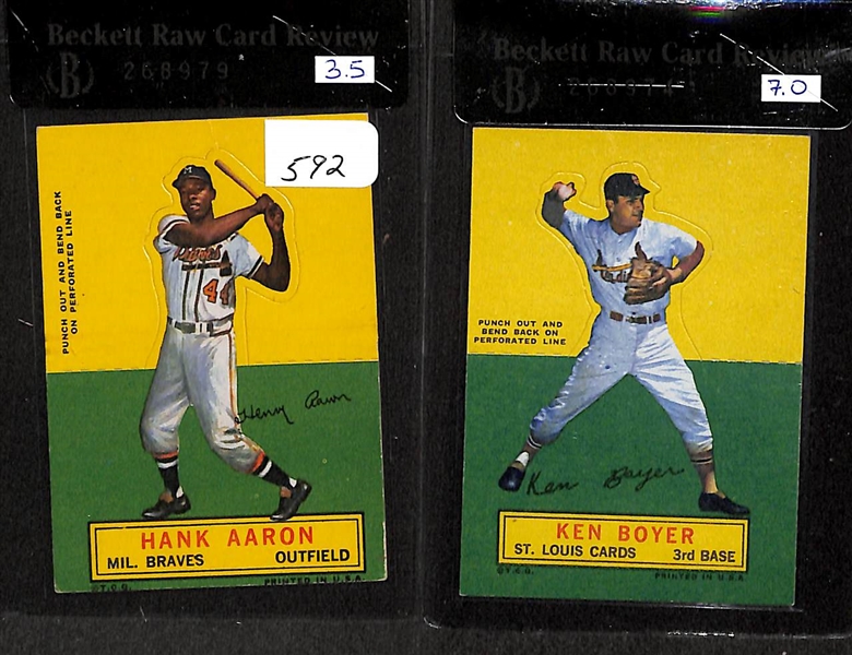 Lot of 16 1964 Topps Stand Up Cards w. Hank Aaron BVG 3.5