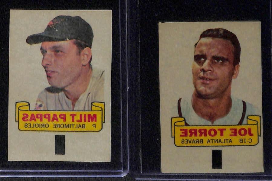 Lot Of 22 Topps 1960's Insert Cards w. Pete Rose 1966 Rub Off