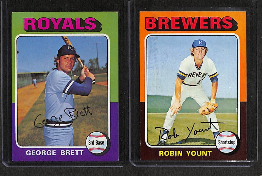 Lot Of 8 Topps Baseball RC's 1975-79 w. Brett