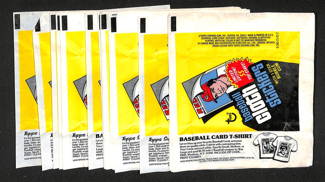 1977 Topps Cloth Sticker & Puzzle Card Sets w. Original Box