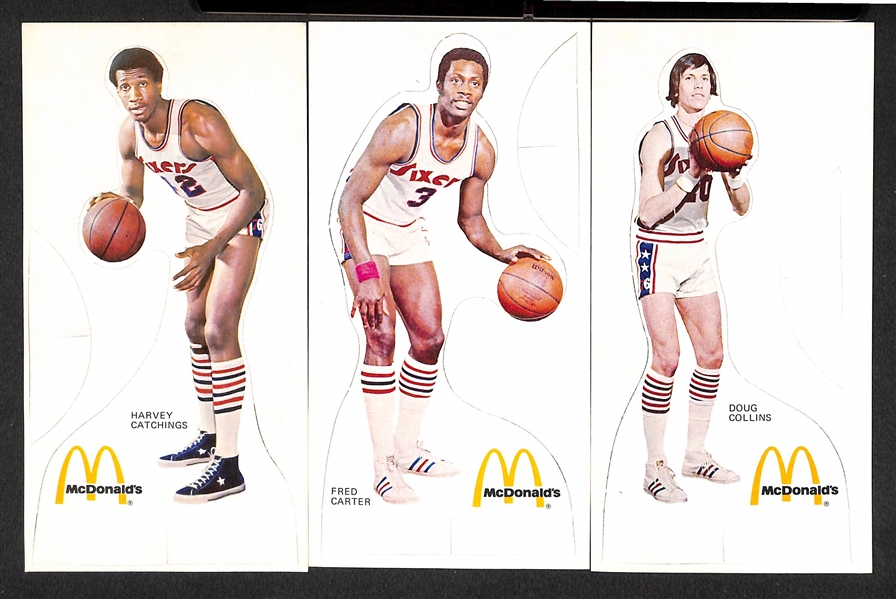 Lot Of 19 1968/69 Basketball Posters & 1976 McDonalds 76ers Team Set
