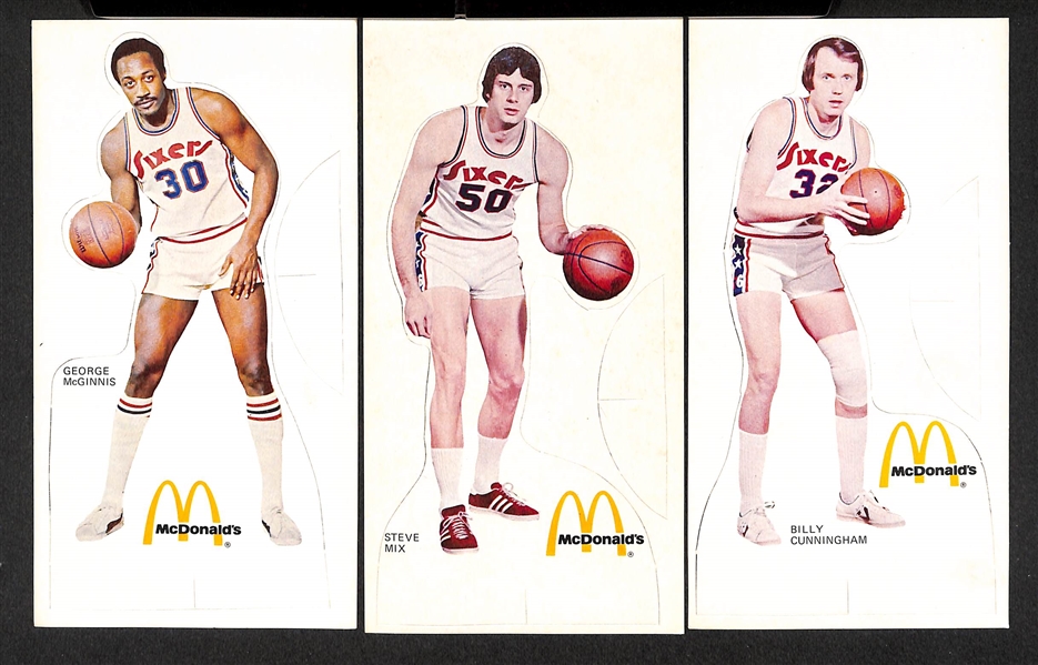 Lot Of 19 1968/69 Basketball Posters & 1976 McDonalds 76ers Team Set