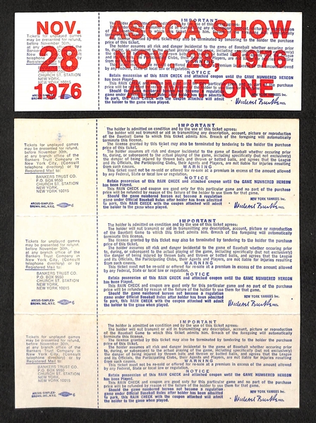 Lot Of 4 Unused 1976 ALCS Yankees Tickets