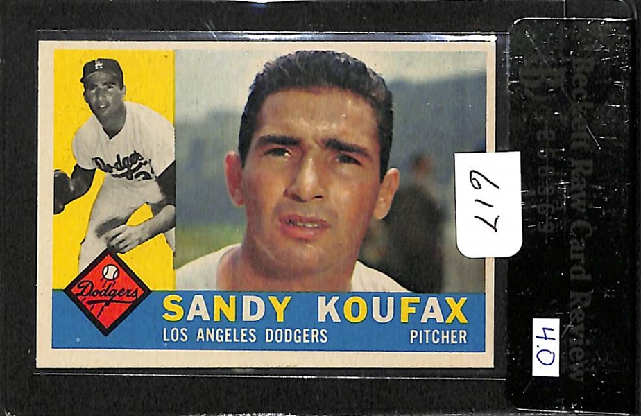 1955 Topps Sandy Koufax RC Card (Authentic) & 1960 Topps Koufax - BVG