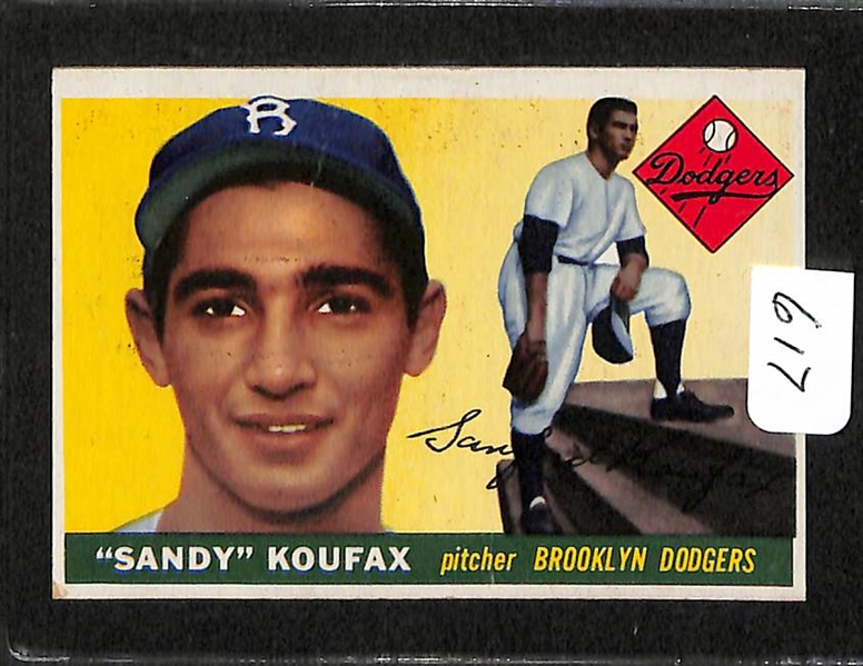 1955 Topps Sandy Koufax RC Card (Authentic) & 1960 Topps Koufax - BVG