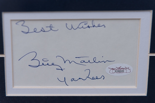 Mickey Mantle and Billy Martin Autographed and Framed Display - JSA LOA