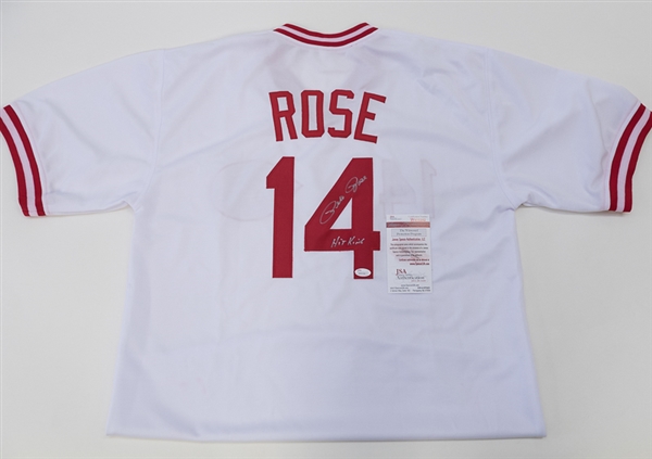    Pete Rose Autographed Cincinnati Reds Style Jersey (JSA) w/ Historic Autographs Box