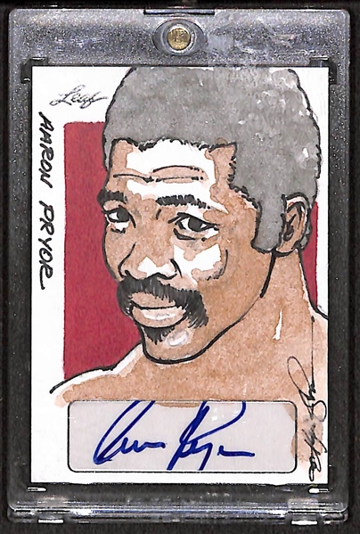 Lot of 7 Rare Boxing Certified Autograph Cards w/ Angelo Dundee, Aaron Pryor 1/1 Art Card, Carlos Ortiz (2), Gerry Cooney, +