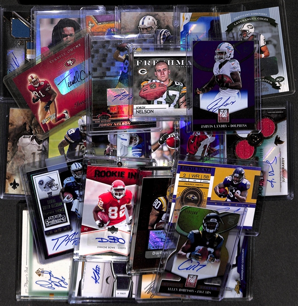 Lot Of 26 Football Wide Receiver Autograph Cards w. Terrell Owens