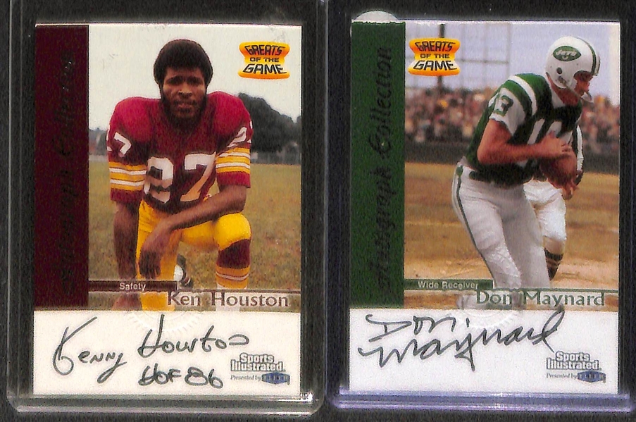 Lot Of 20 Football Old-Timers Autograph Cards w. Lilly & Sims