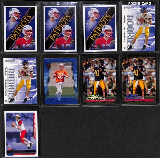 Lot Of 21 Tom Brady Rookie Cards w. 2000 Bowman