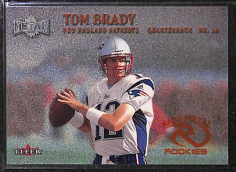 Lot Of 2 2000 Fleer Metal Tom Brady Rookie Cards