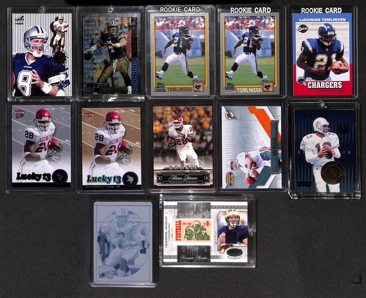 Lot Of 70 Football Insert/Numbered/Rookie Cards w. Aikman & Favre