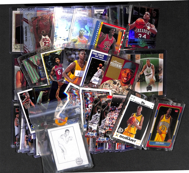 Lot Of 88 Basketball Autograph/Relic/Rookie Cards w. Jordan & Durant