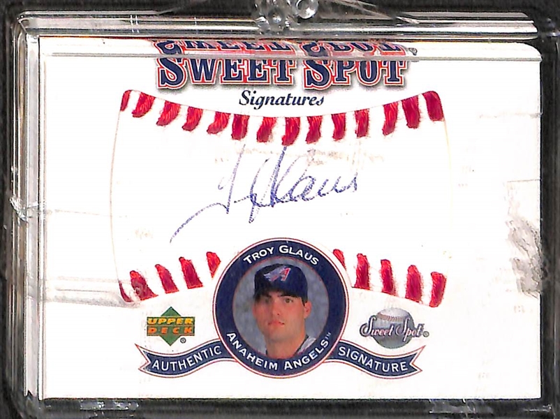 Lot of 6 Upper Deck Sweet Spot Autograph Cards inc. Ryan Howard, Chase Utley, and Pat Burrell